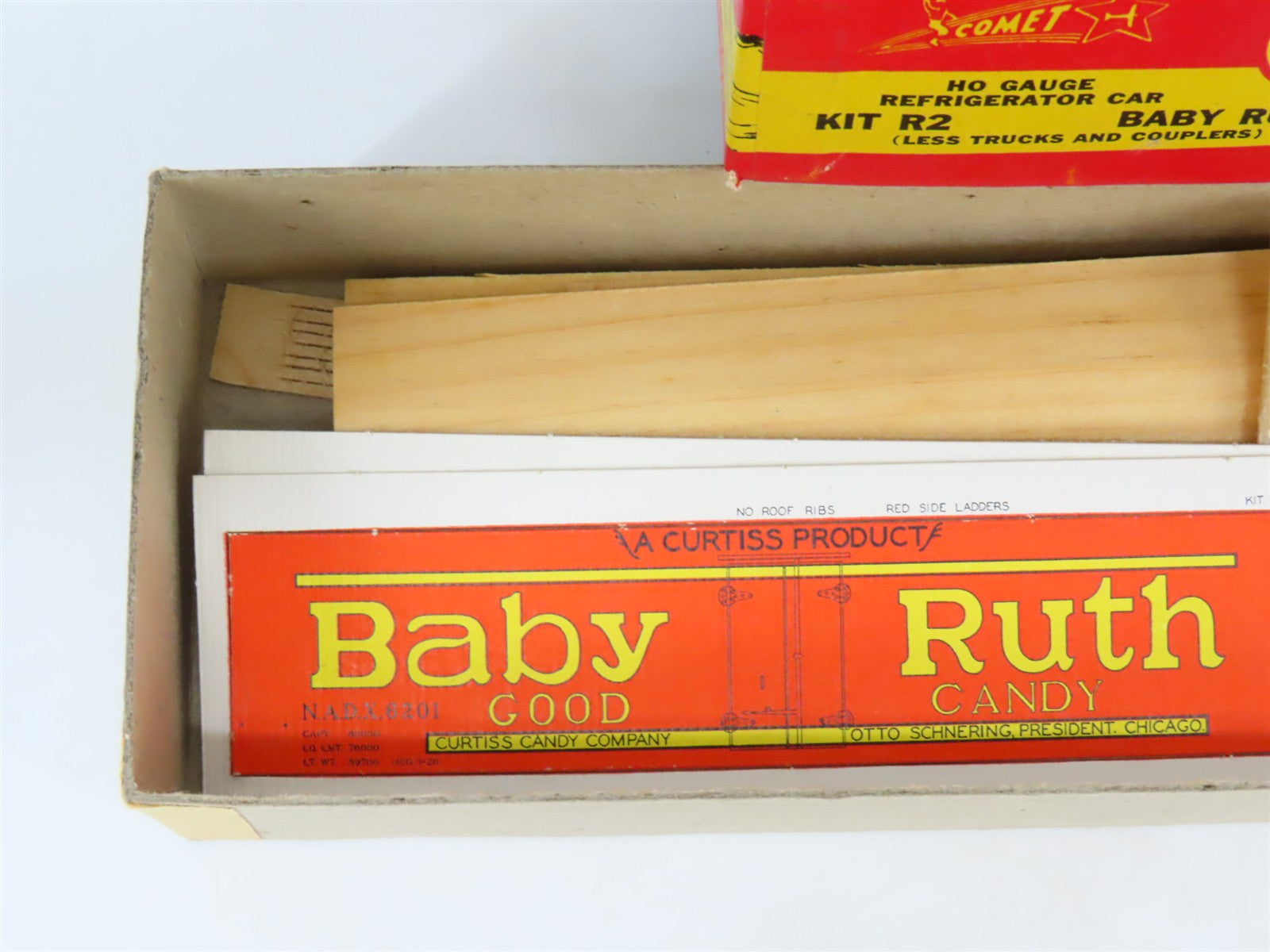 HO Scale Comet Kit R2 NADX Baby Ruth Curtiss Candy Company Reefer #6201