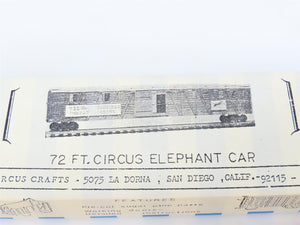 HO Scale Circus Crafts Kit CW-161 Unpainted 72' Circus Elephant Car