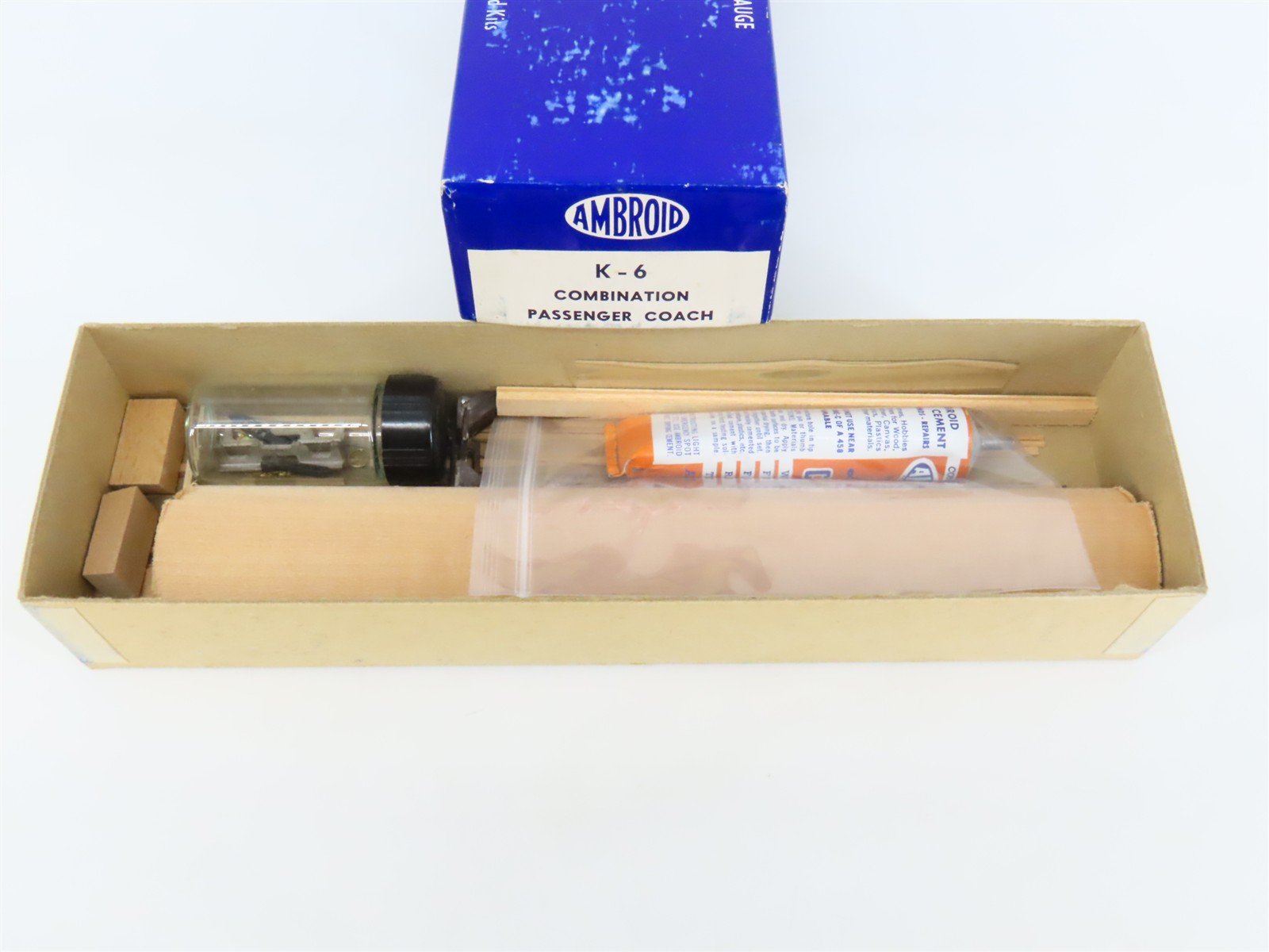 HO Scale Ambroid Craftsman Kit #K-6 Undecorated Combine Passenger Car