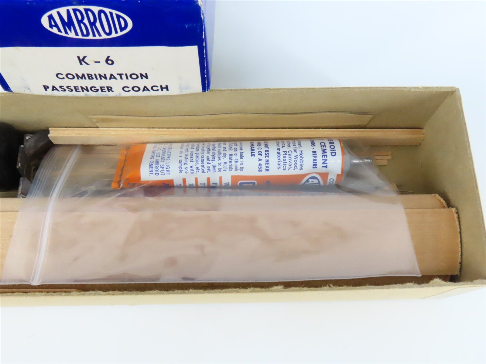HO Scale Ambroid Craftsman Kit #K-6 Undecorated Combine Passenger Car
