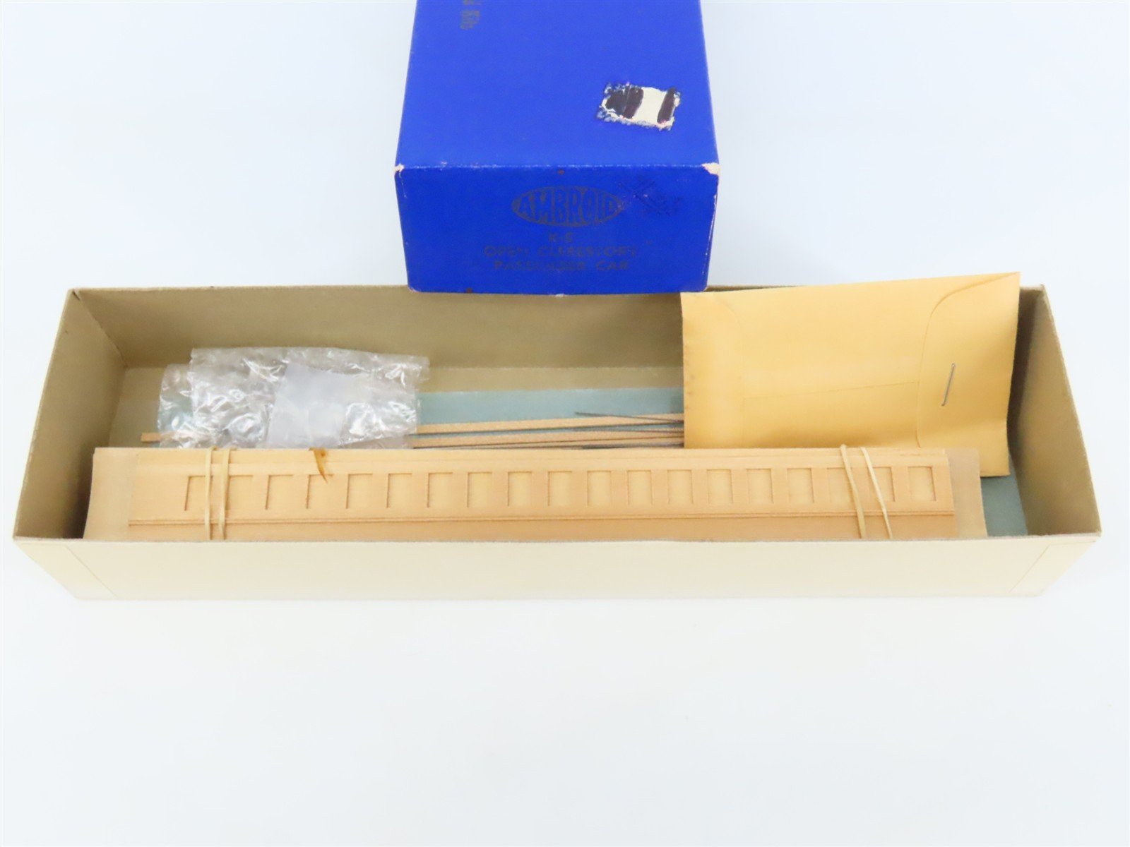 HO Scale Ambroid Craftsman Kit #K-5 Undecorated Open Clerestory Passenger Car