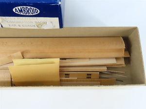HO Scale Ambroid Craftsman Kit Undecorated Open Platform Combine Passenger Car