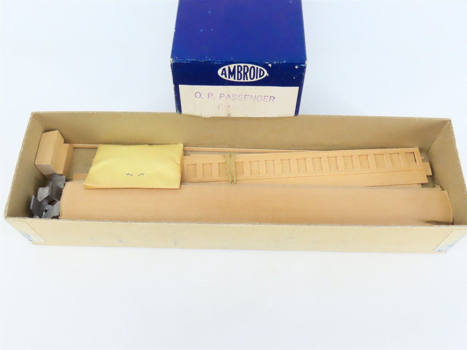 HO Scale Ambroid Craftsman Kit Undecorated Open Platform Coach Passenger Car