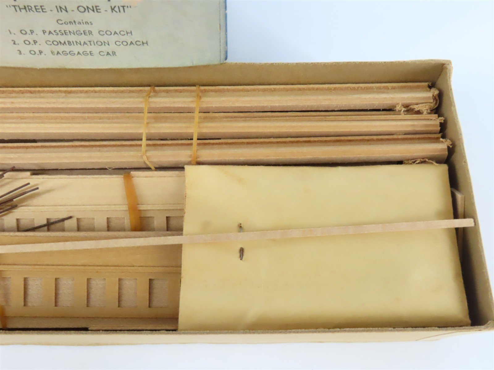 HO Ambroid Craftsman Kit #K-S Undecorated Open Clerestory Passenger 3-Car Set