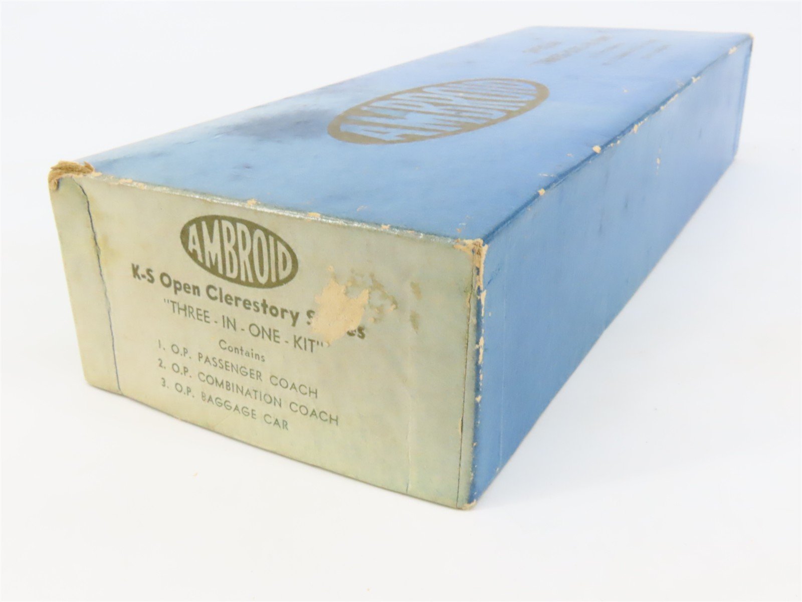 HO Ambroid Craftsman Kit #K-S Undecorated Open Clerestory Passenger 3-Car Set