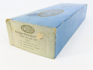 HO Ambroid Craftsman Kit #K-S Undecorated Open Clerestory Passenger 3-Car Set