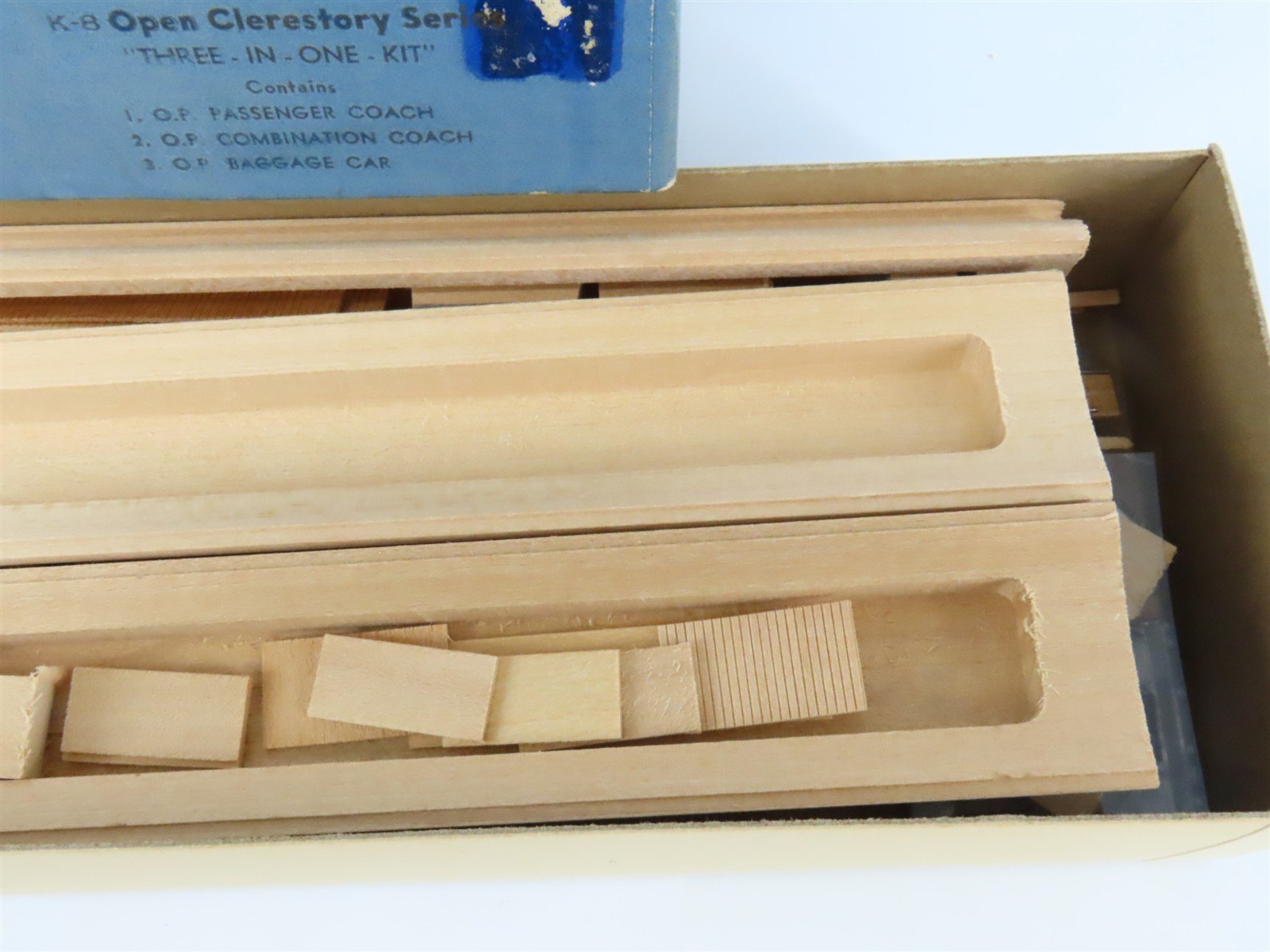 HO Ambroid Craftsman Kit #K-S Undecorated Open Clerestory Passenger 3-Car Set
