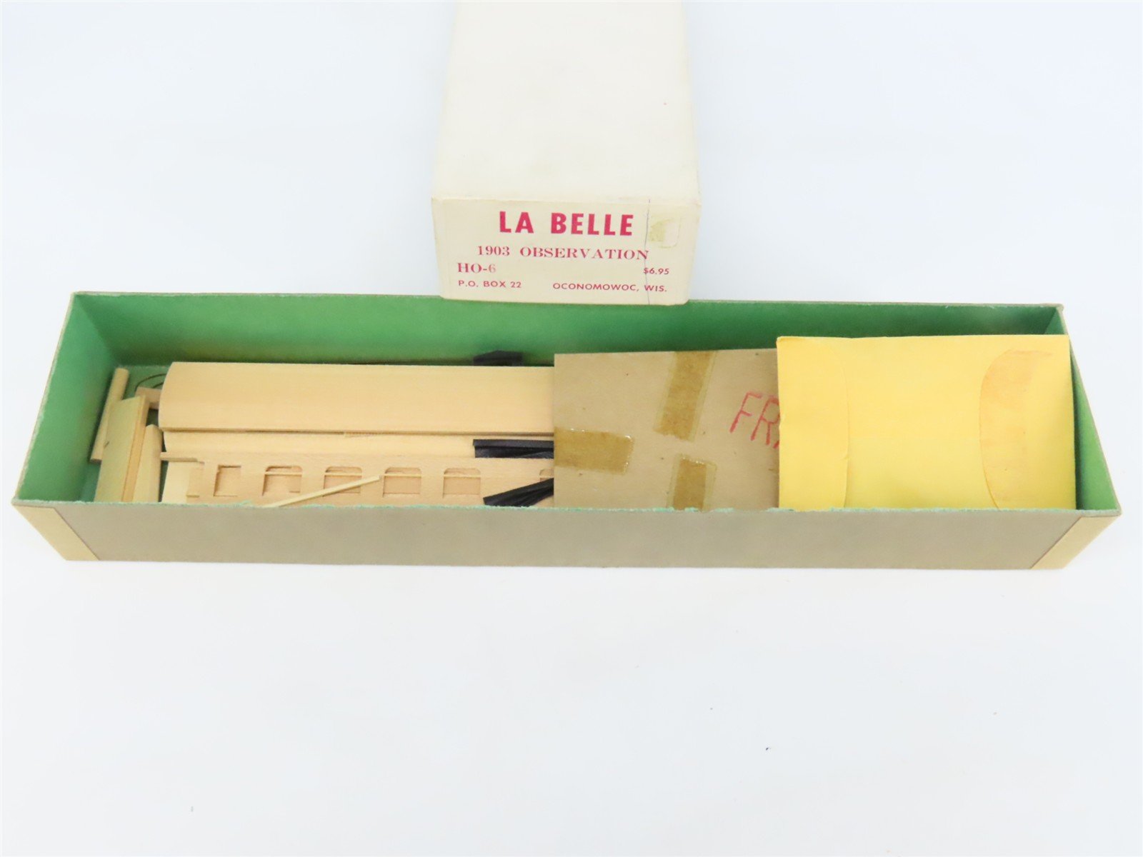 HO Scale LaBelle Craftsman Kit #HO-6 Undecorated 1903 Observation Passenger Car