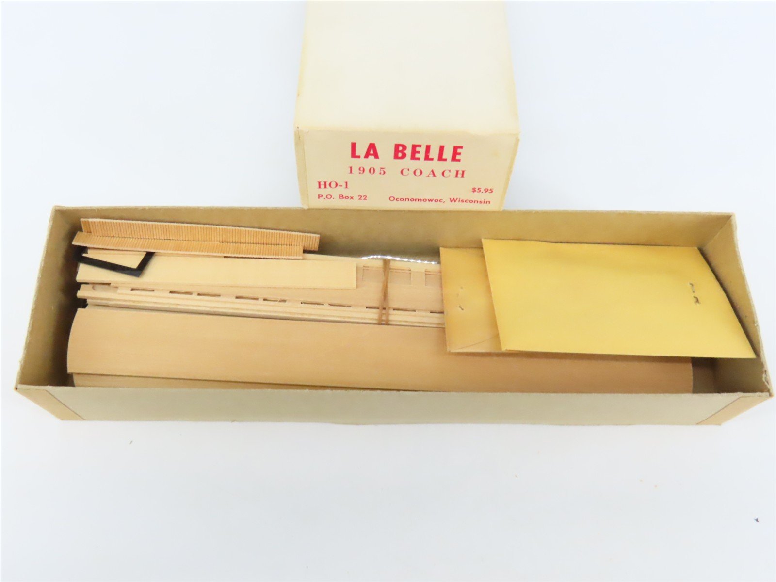 HO Scale LaBelle Craftsman Kit #HO-1 Undecorated 1905 Coach Passenger Car