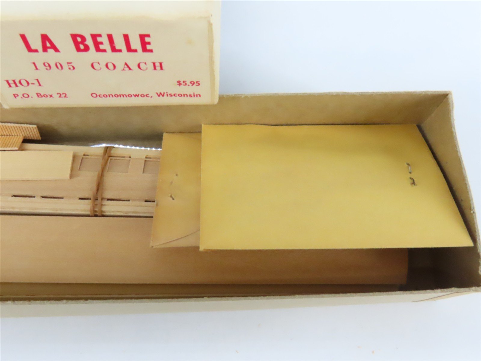 HO Scale LaBelle Craftsman Kit #HO-1 Undecorated 1905 Coach Passenger Car