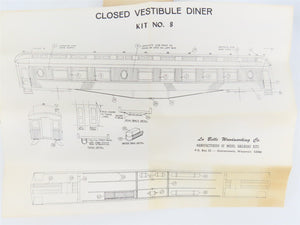 HO Scale LaBelle Craftsman Kit #HO-8 Undecorated 1902 Diner Passenger Car