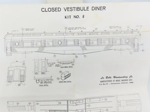 HO LaBelle Craftsman Kit #HO-8 Undecorated 1902 Closed Vestibule Diner Passenger