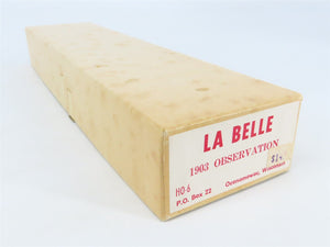 HO LaBelle Craftsman Kit #HO-6 Undecorated 1903 Observation Passenger w/ Trucks