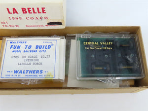 HO LaBelle Craftsman Kit #HO-1 Undecorated Coach Passenger + Trucks & Interior