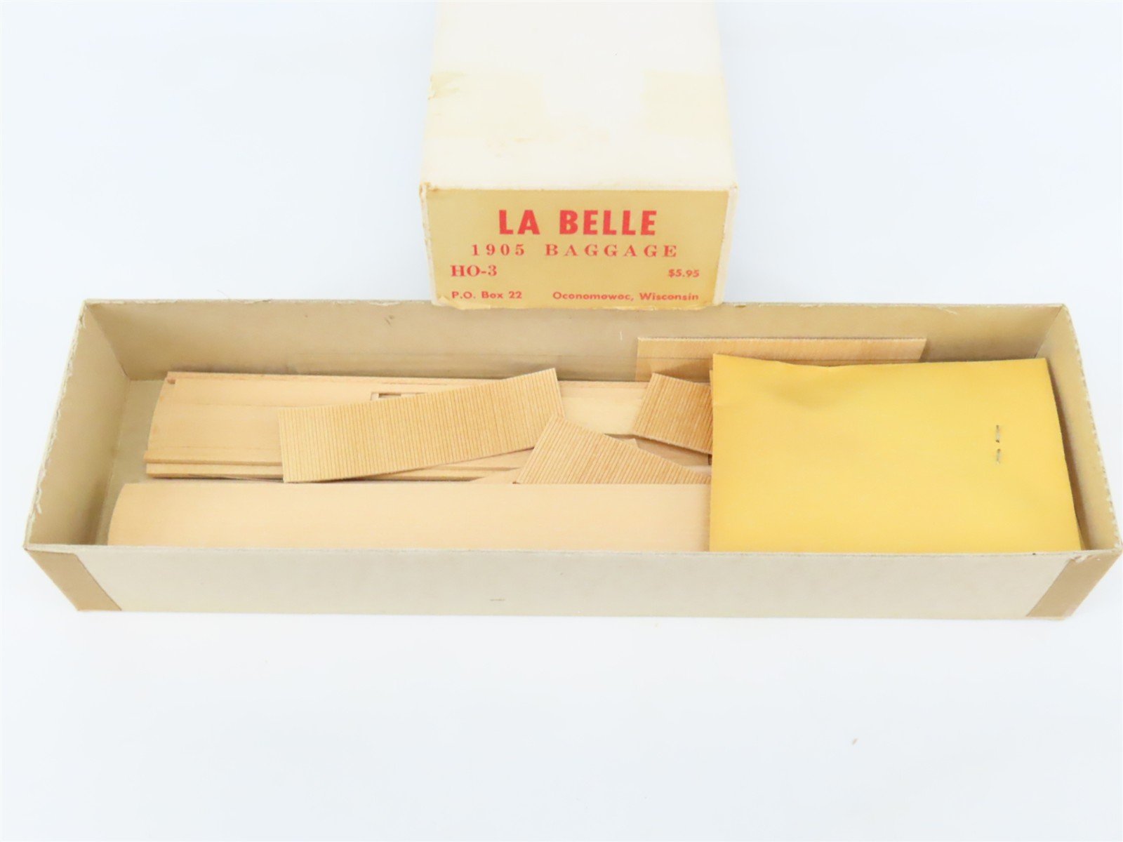 HO Scale LaBelle Craftsman Kit #HO-3 Undecorated 1905 Baggage Passenger Car