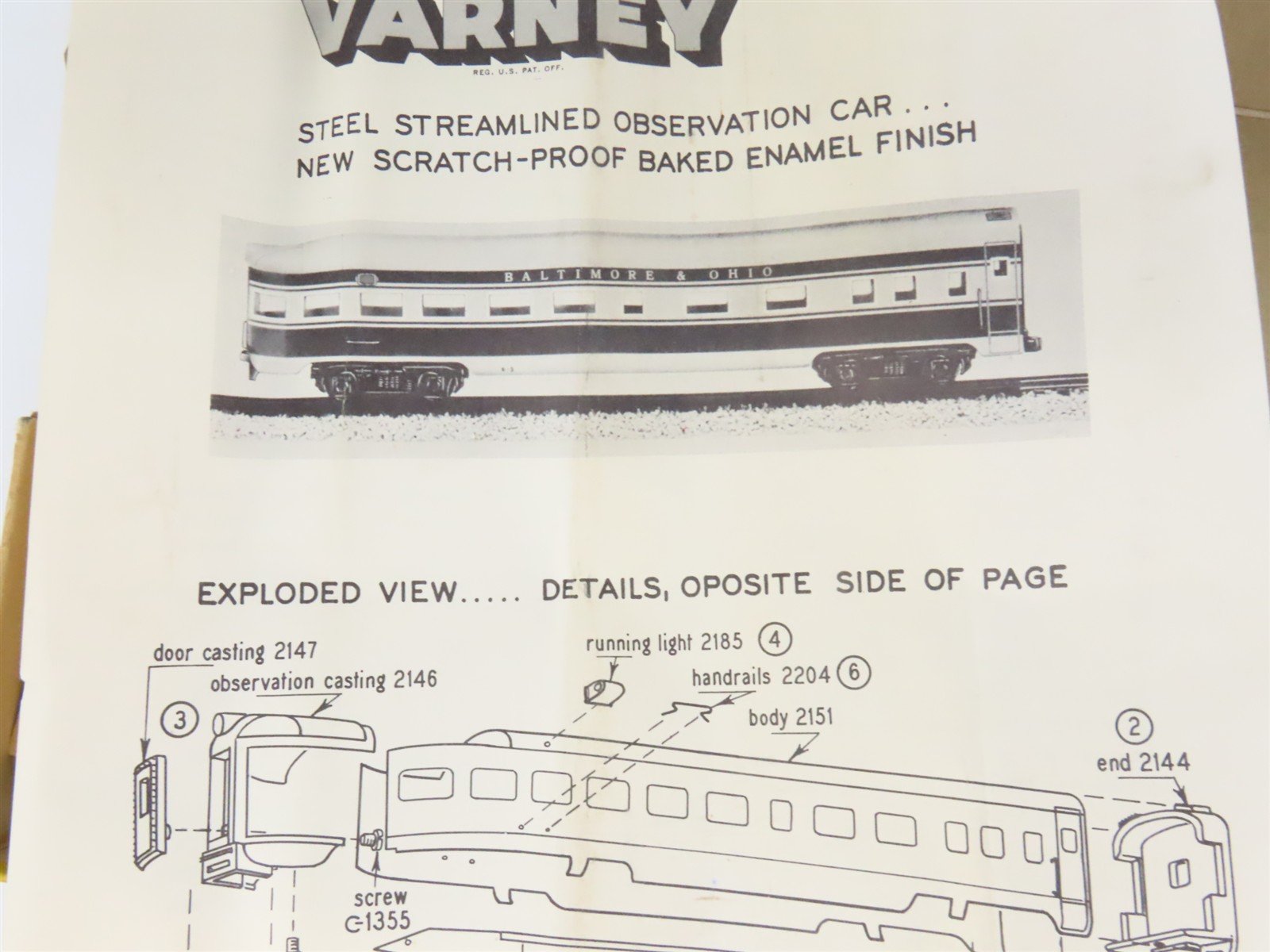 HO Scale Varney Kit #S-15 IC Illinois Central Shorty Observation Passenger Car