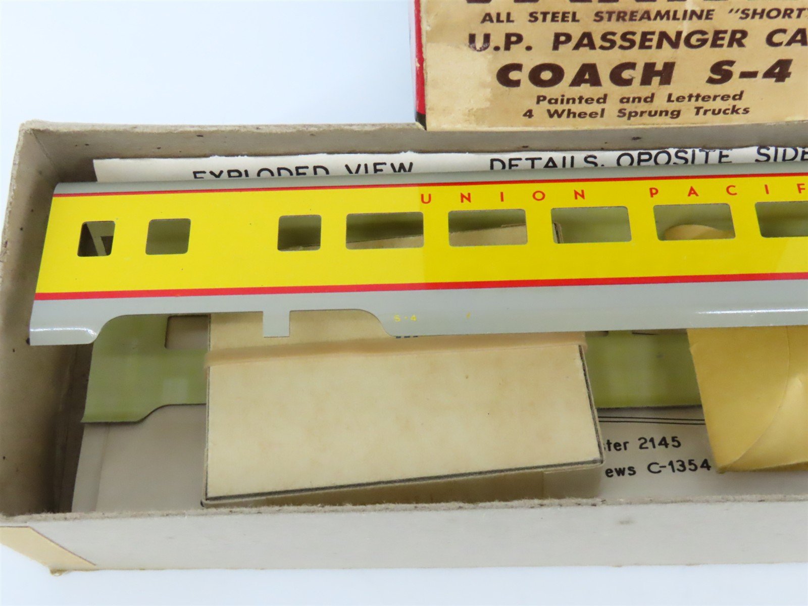 HO Scale Varney Kit #S-4 UP Union Pacific Shorty Coach Passenger Car