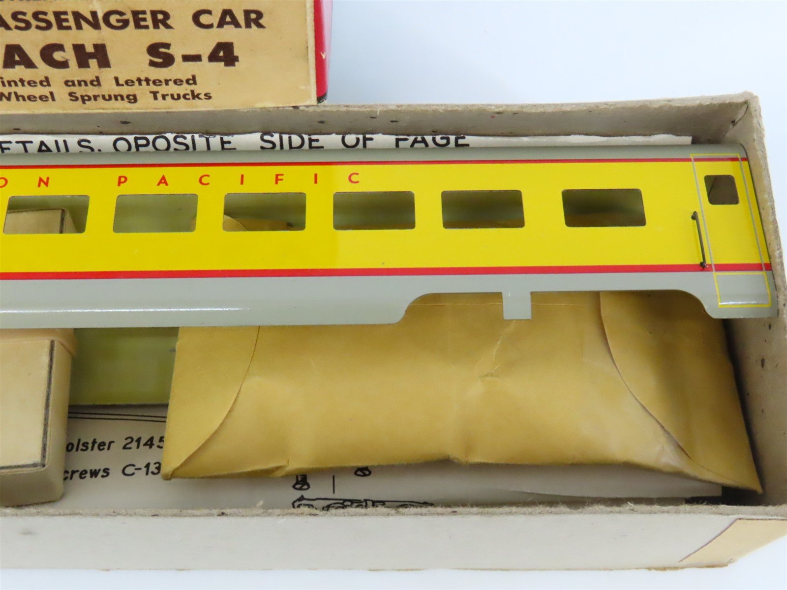 HO Scale Varney Kit #S-4 UP Union Pacific Shorty Coach Passenger Car