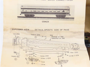 HO Scale Varney Kit #S-7 PRR Pennsylvania Shorty Combine Passenger Car