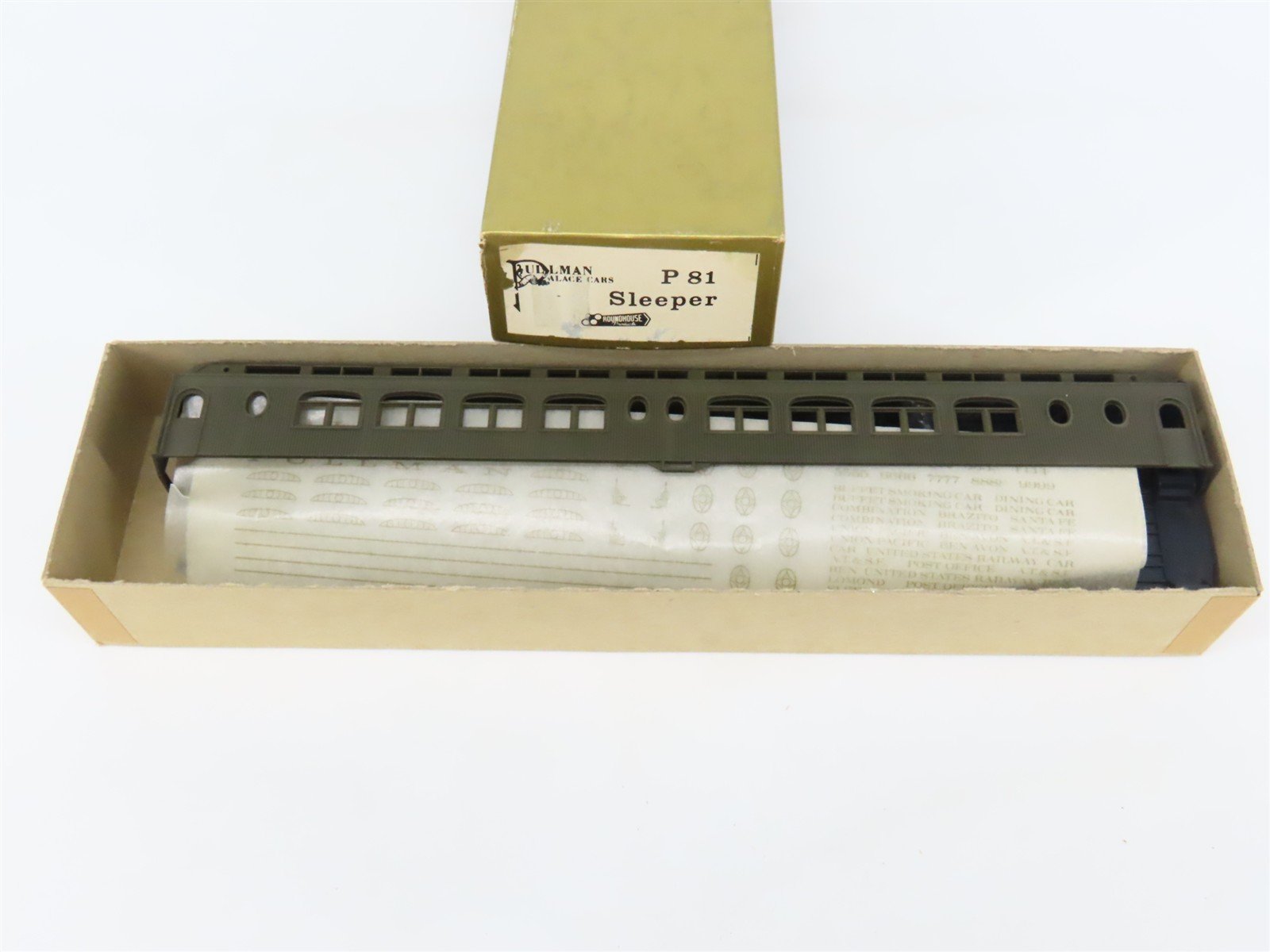 HO Scale Roundhouse Pullman Palace Kit P81 Undecorated Sleeper Passenger Car