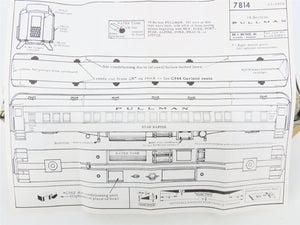 HO Scale Walthers 933-6614 Undecorated 80' Pullman 14-Section Passenger Car