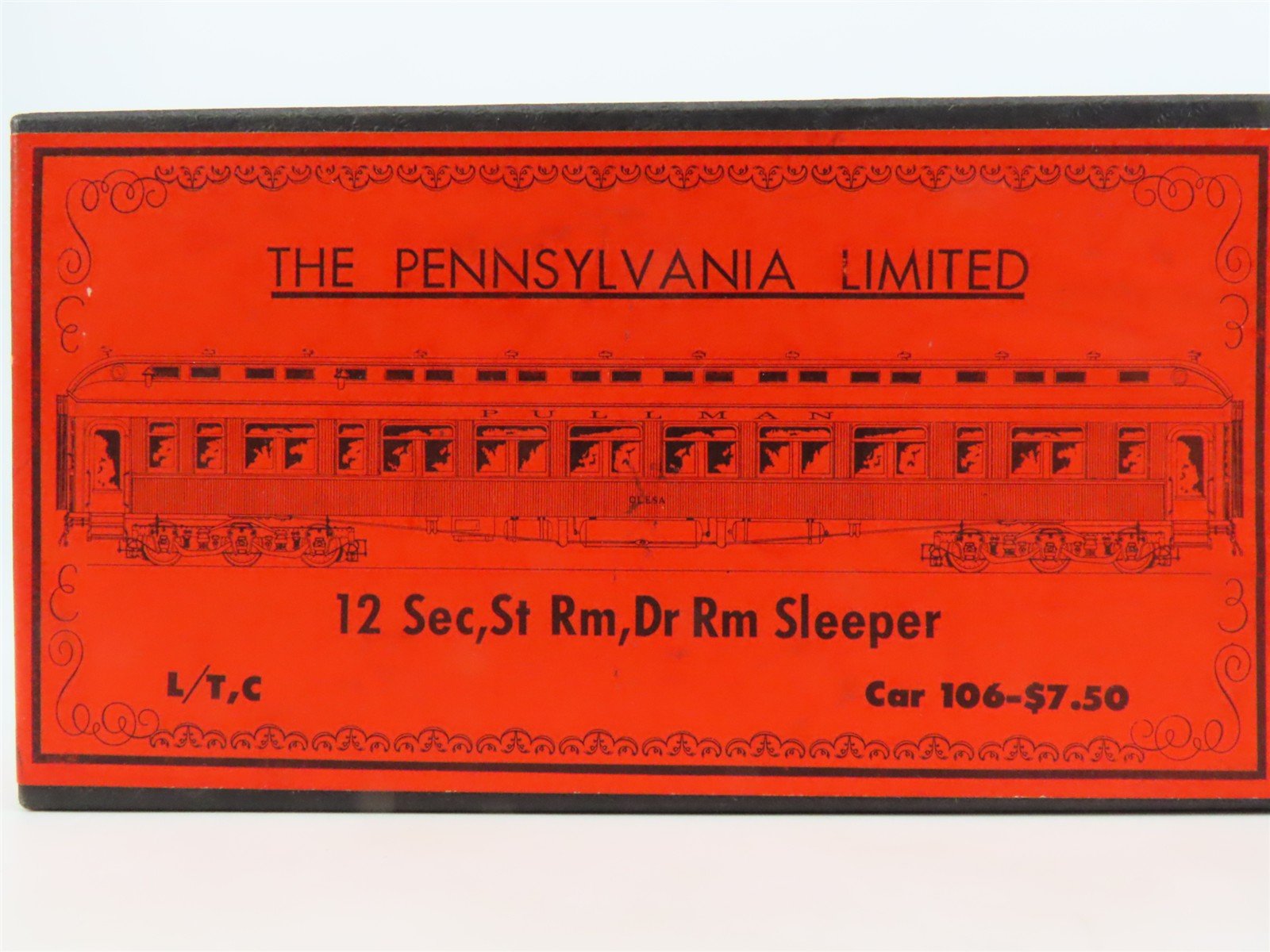 HO Westwood Craftsman Kit 106 Undecorated Pennsylvania Limited Sleeper Passenger