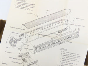 HO Scale Globe Models Kit #AK-6:129 Undecorated Observation Passenger Car
