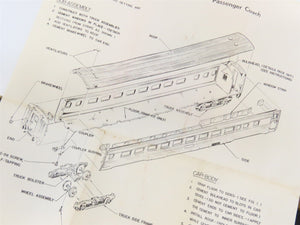 HO Scale Globe Models Kit #AK-3:98 Undecorated Coach Passenger Car