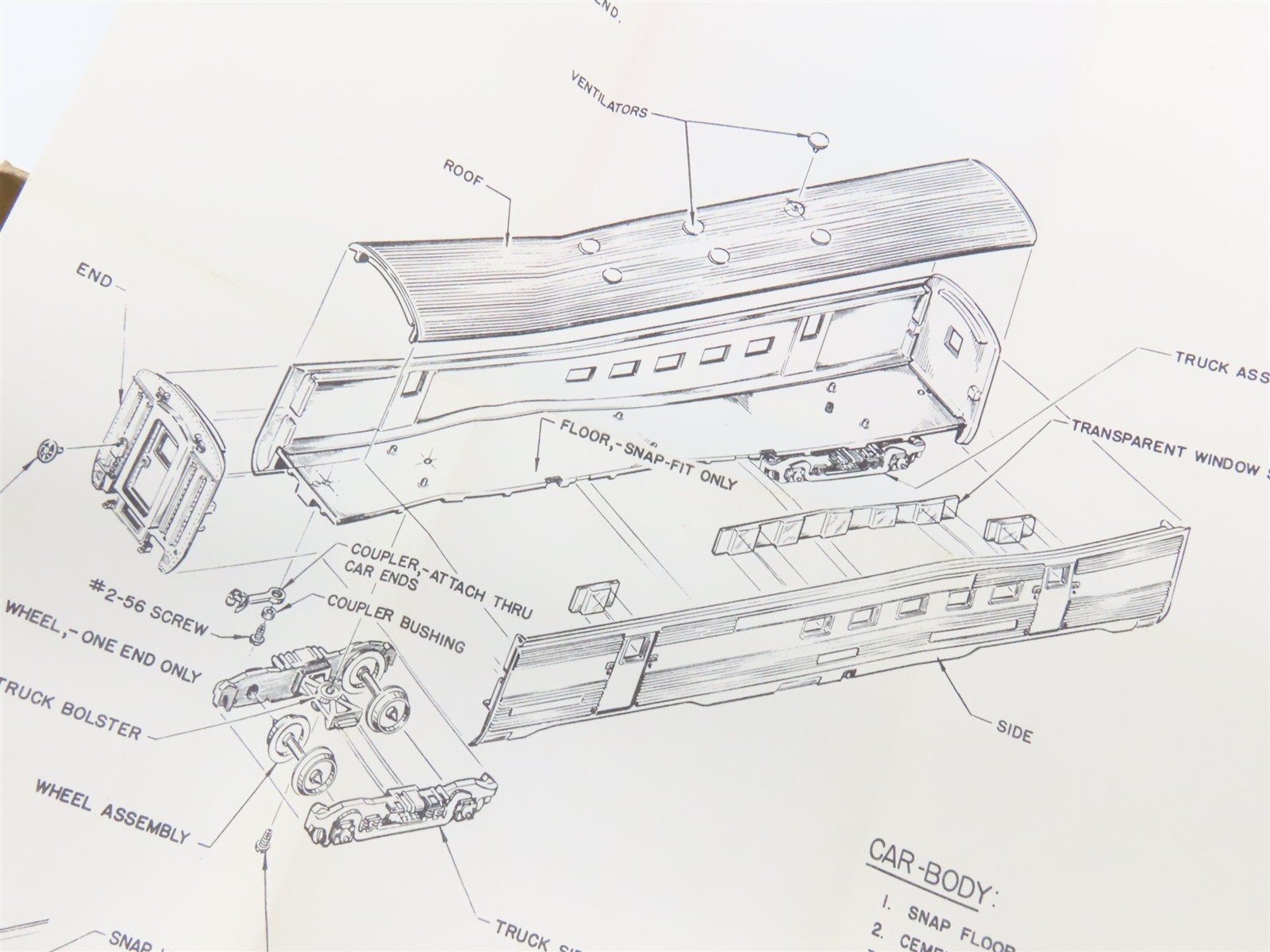 HO Scale Globe Models Kit #AK-4:98 Undecorated Baggage/RPO Passenger Car