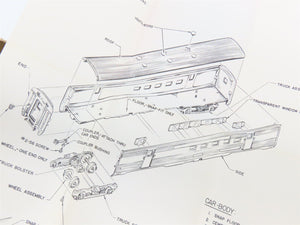 HO Scale Globe Models Kit #AK-4:98 Undecorated Baggage/RPO Passenger Car