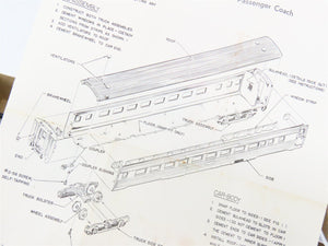 HO Scale Globe Models Kit #AK-3:98 Undecorated Coach Passenger Car