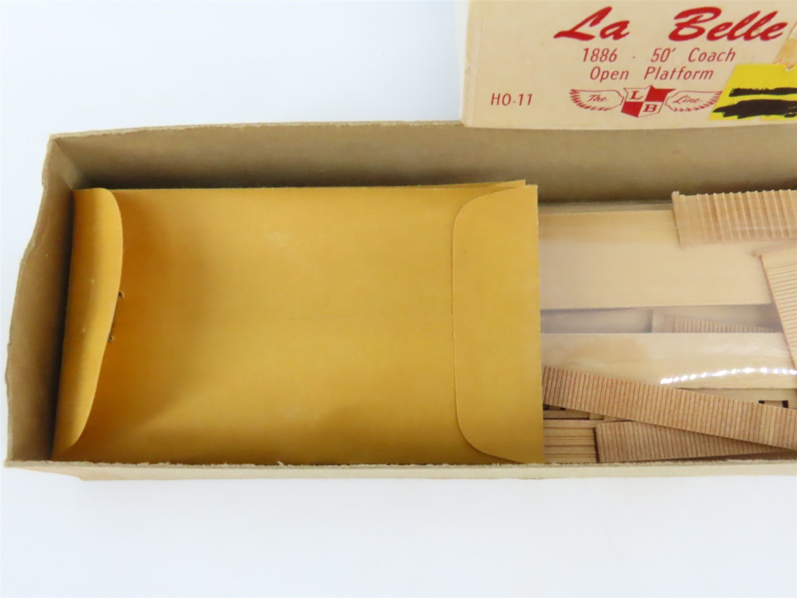 HO LaBelle Craftsman Kit #HO-11 Undecorated 50' Open Platform Coach Passenger