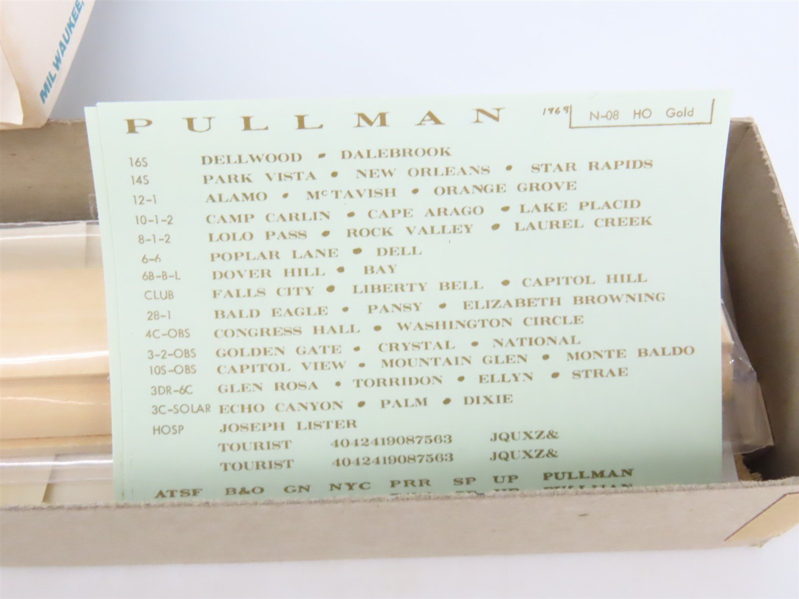 HO Scale Walthers Kit #7811 Undecorated 80' Pullman 8-Section Passenger Car