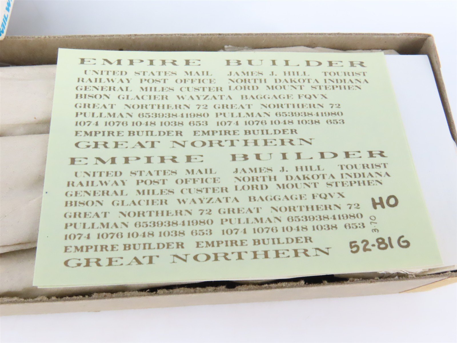 HO Scale Walthers Kit #6665 Undecorated GN 