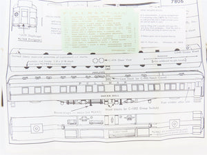 HO Walthers Kit 933-6606 Undecorated 80' Pullman Sleeper/Buffet/Lounge Passenger