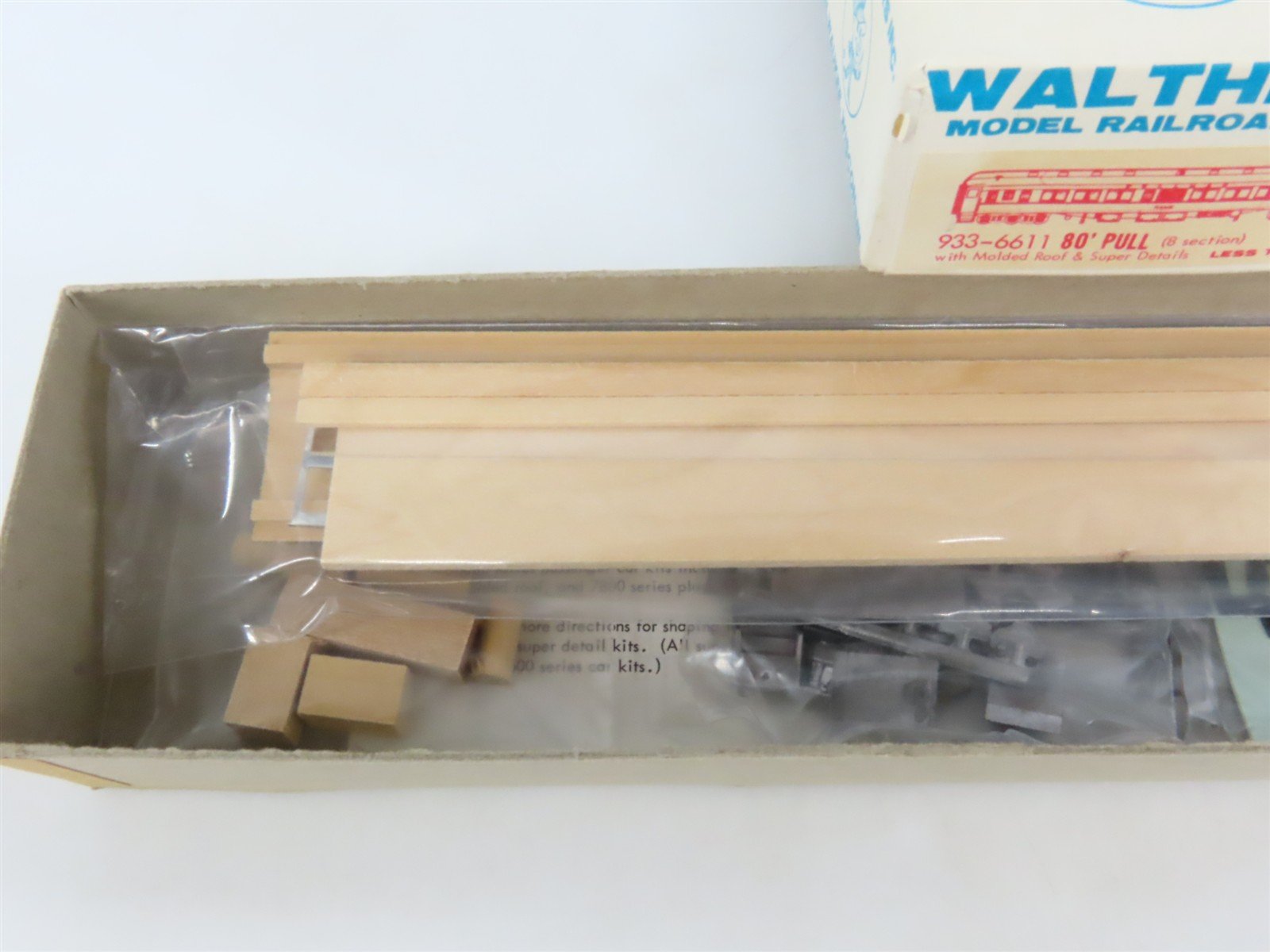 HO Scale Walthers Kit #933-6611 Undecorated 80' Pullman 8-Section Passenger Car