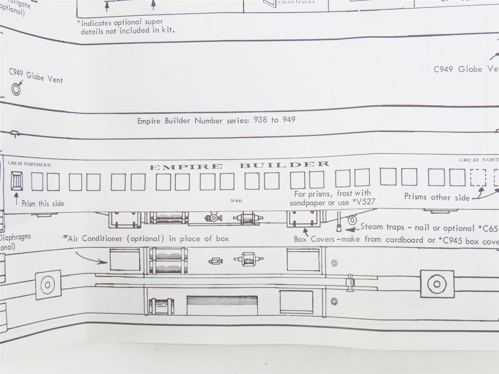 HO Walthers Kit #7878 Undecorated GN 