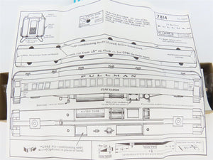 HO Scale Walthers Kit #7814 Undecorated 80' Pullman 14-Section Passenger Car