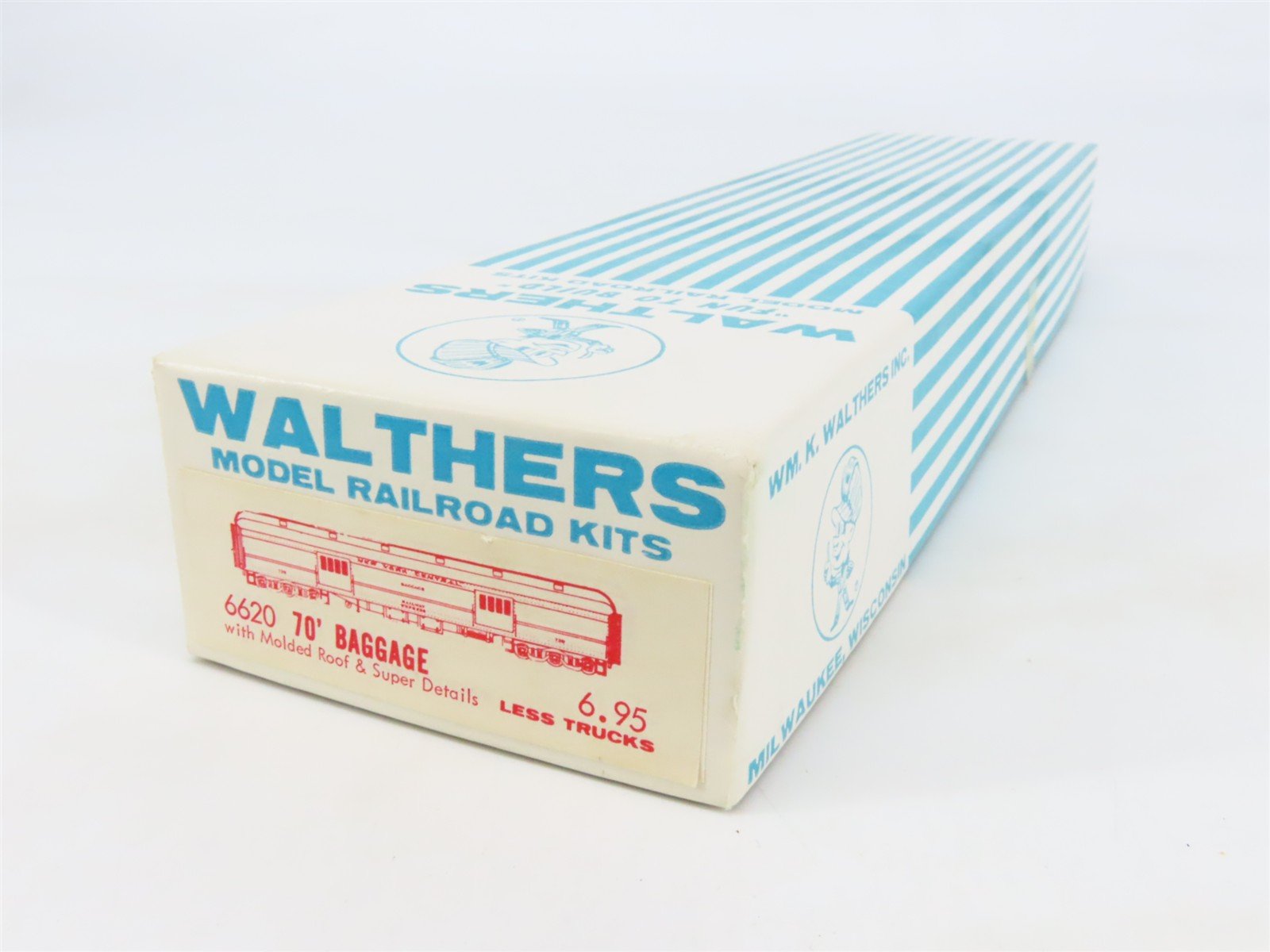 HO Scale Walthers Kit #6620 Undecorated 70' Baggage Passenger Car