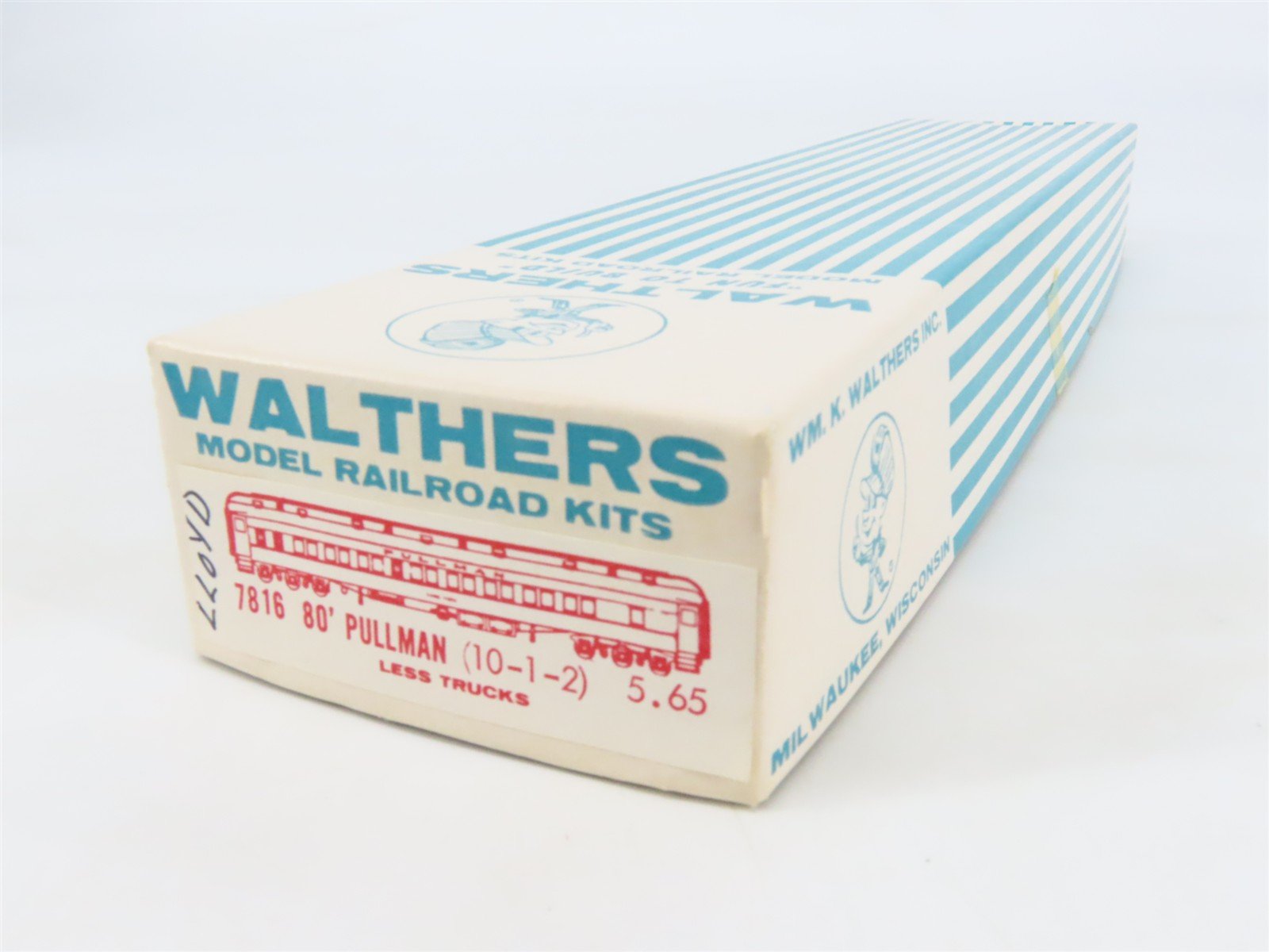 HO Scale Walthers Kit #7816 Undecorated 80' Pullman 10-1-2 Sleeper Passenger Car
