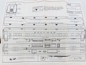 HO Scale Walthers Kit #933-6614 Undecorated Pullman 14-Section Passenger Car