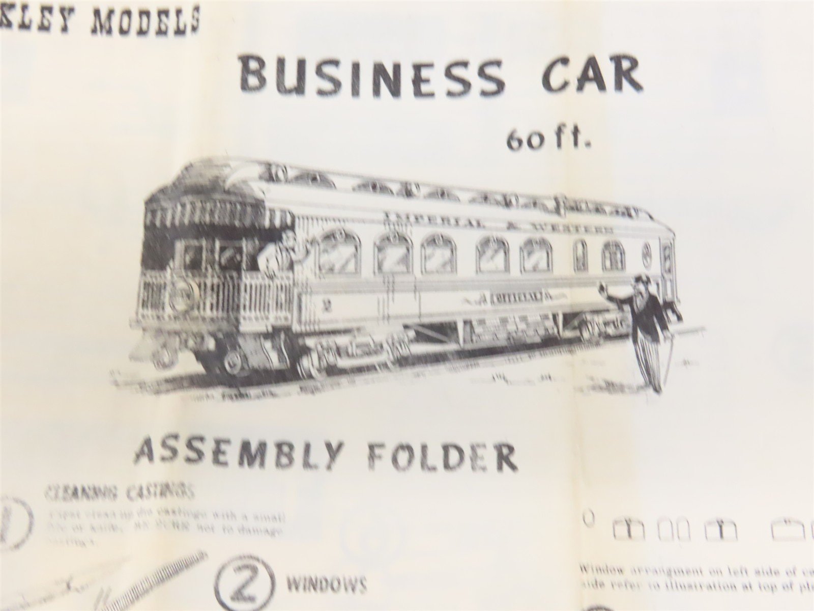 HO Scale Binkley Models Kit Undecorated Business Passenger Car