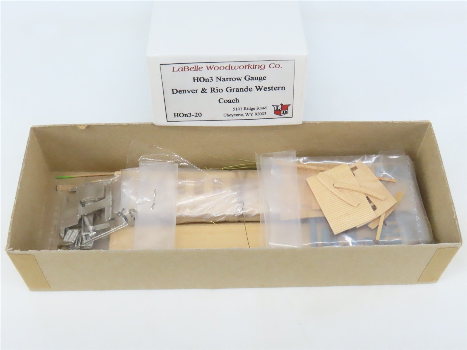 HOn3 Scale Labelle Craftsman Kit #HOn3-20 Undecorated D&RGW Coach Passenger Car