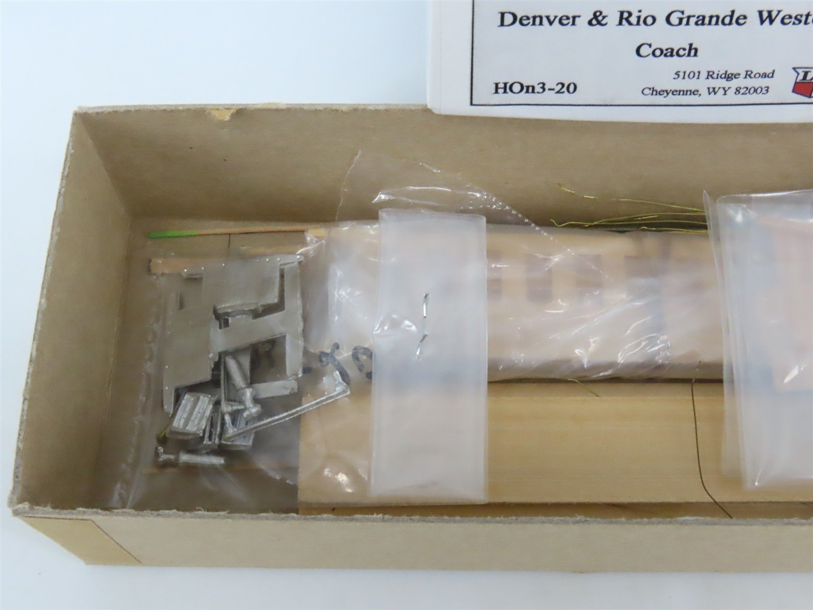 HOn3 Scale Labelle Craftsman Kit #HOn3-20 Undecorated D&RGW Coach Passenger Car