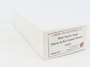 HOn3 Scale Labelle Craftsman Kit #HOn3-20 Undecorated D&RGW Coach Passenger Car