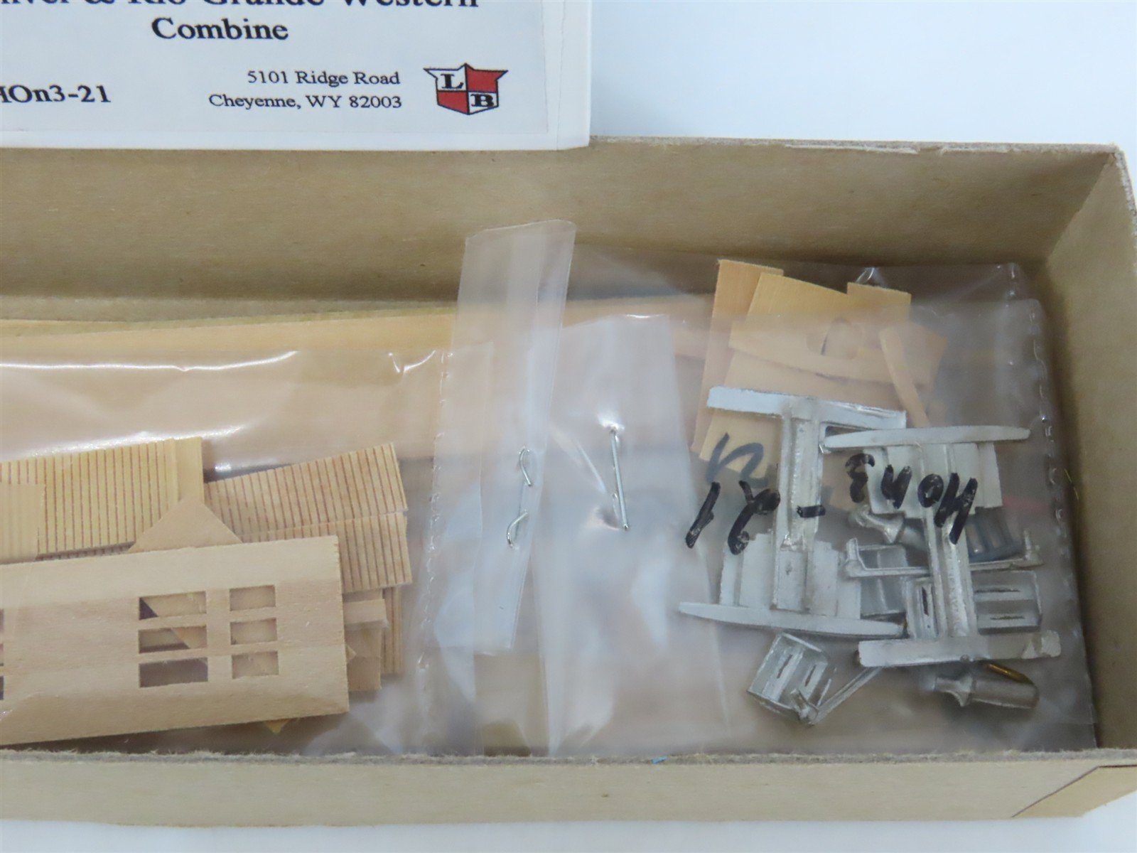 HOn3 Scale Labelle Craftsman Kit #HOn3-21 Undecorated D&RGW Combine Passenger