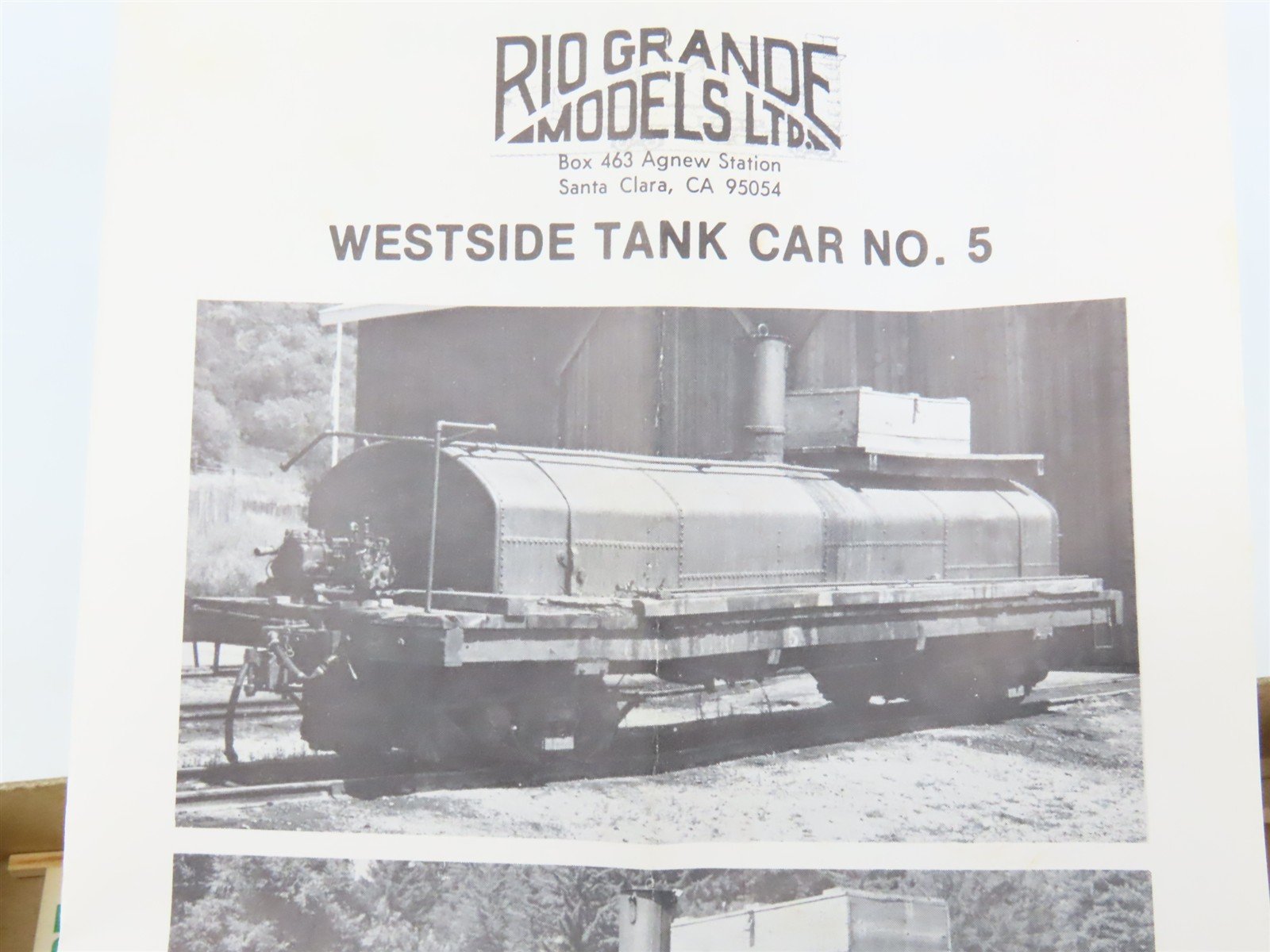 HOn3 Rio Grande Craftsman Kit #3003-TC Undecorated Westside Lumber Tank Car #5