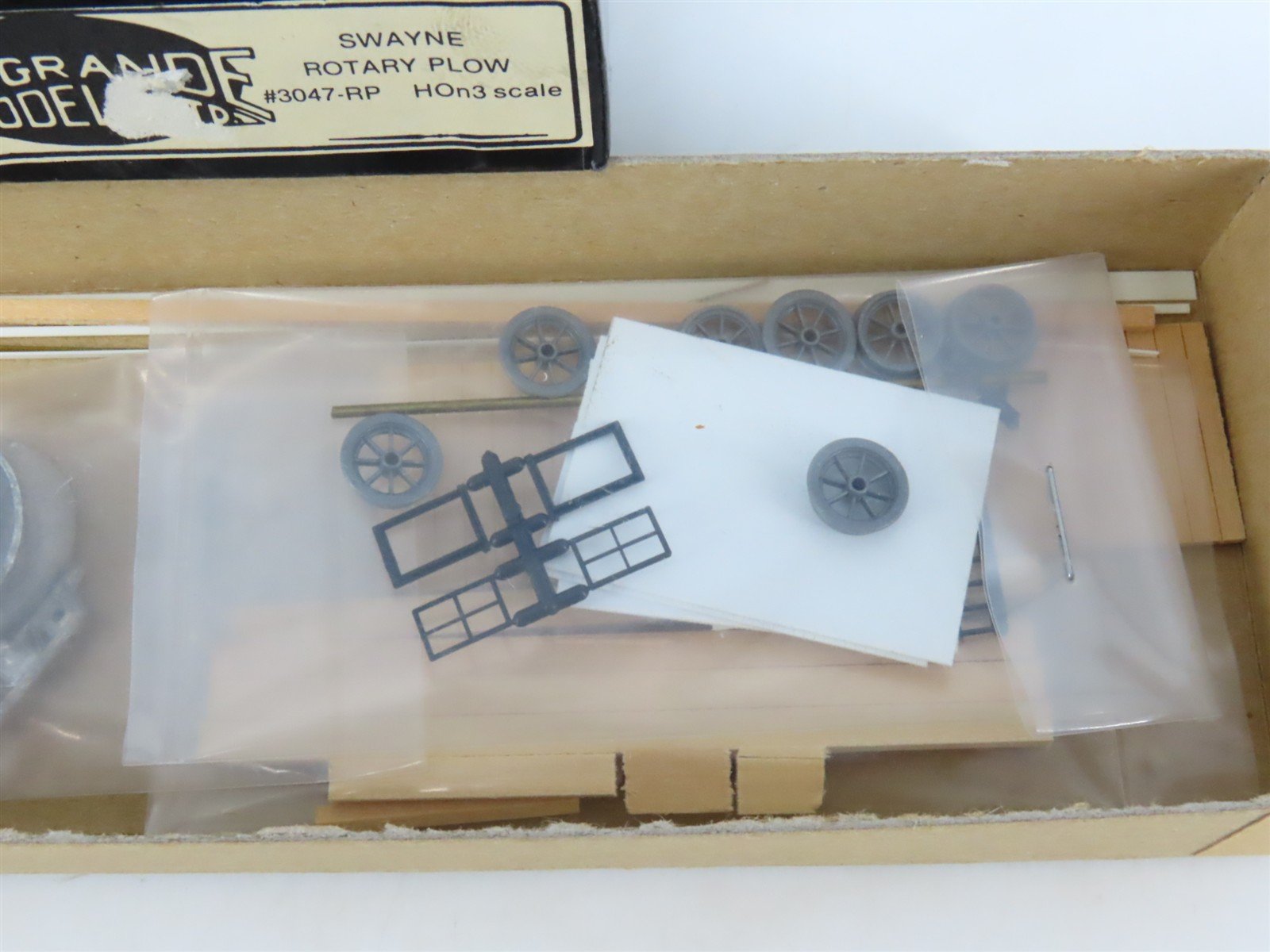HOn3 Scale Rio Grande Craftsman Kit #3047-RP Undecorated Swayne Rotary Snow Plow