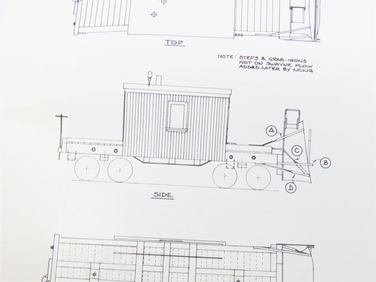 HOn3 Scale Rio Grande Craftsman Kit #3047-RP Undecorated Swayne Rotary Snow Plow