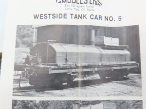 HOn3 Rio Grande Craftsman Kit #3003-TC Undecorated Westside Lumber Tank Car #5